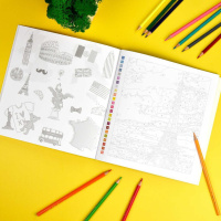 Раскраска "Картины по номерам. Вокруг света" 225*225мм, 32стр.