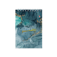 Блокнот А6  40л гребень "Мрамор" клетка