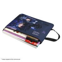 Папка А4 (330*250) с ручкой, молния, ткань "Кибер аниме"