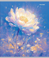 Тетрадь А5  96л кл. Проф-Пресс "Цветы под луной" глиттер