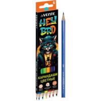 Карандаши цвет.  6цв deVENTE  Hey Bro"  2М, шестигранные