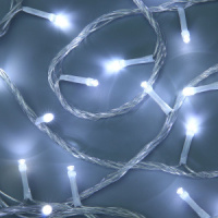 Гирлянда электрическая 10м 100LED светодиодная, нить, 8 режимов, 220В, белый