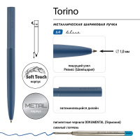 Ручка автомат. "Torino. Синяя" шарик., 1,00мм, металл., синие чернила