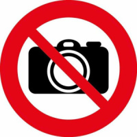 Наклейка информационная "Не фотографировать" 106*106мм