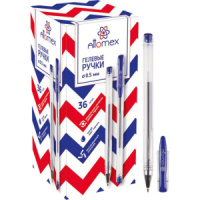 Ручка гелевая Attomex 0,5мм, прозрачный корп., синяя