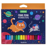 Фломастеры  18цв "Hatber. Космос" вентилир.колпачок