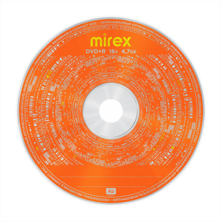 Диск DVD+R Mirex 16х емкость 4,7Gb  Slim case