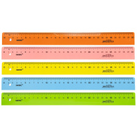 Линейка 30см непрозр. цветная