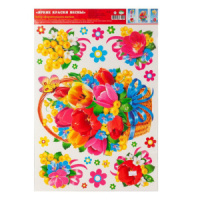 Наклейки оформительские "Яркие краски весны" 487х330 мм (Россия, Мир открыток)