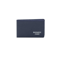 Визитница кожа Элит на 36 визиток, малая, синяя (75*115 мм)