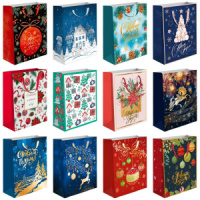 Пакет подар. бум. новогодн. 20*24*11,5 см 160 гр/м2 Новогоднее ассорти