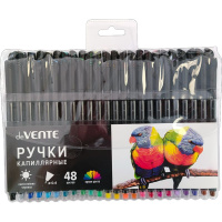 Набор капиллярных ручек "deVENTE. Drops" 0.4мм, 48цв.,черный корпус