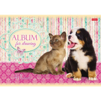 Альбом А4 40л  скрепка "Маленькие друзья"  пл. 100 г/м