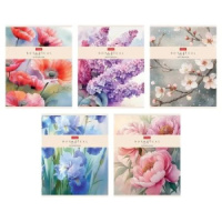 Тетрадь А5 48л кл. Hatber "Ботаника" софт-тач, запечат.оборот, 5 диз.в блоке