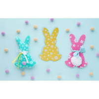 Набор цветного фетра А4  5л. 5цв. "Белые цветы", 2мм, мягкий с рисунком