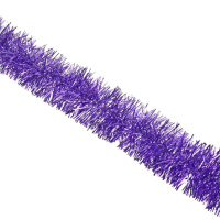 Мишура d=  7см, 2м, ПВХ, фиолетовый, золотой