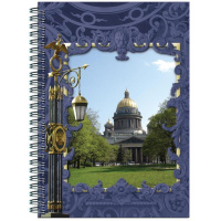 Блокнот А6  60л  "Виды города" гребень слева