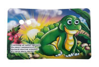 Книжка 110*135мм  8стр. с глазками "Динозавры" картон