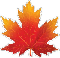 Украшение на скотче 18*18см "Красный клен"