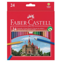 Карандаши цвет. 24цв Faber-Castell, заточен., картон, европодвес