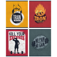 Тетрадь А5  96л кл. Полиграф Принт "Железо" текстура, белизна 92%