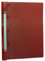 Скоросшив. пласт. А3 прозр. верх.  с перфорацией, красный, вертик.