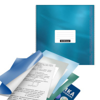 Набор обложек для учебн. унив. (232х440) 100мкм, ЛИПКИЙ СЛОЙ Glossy Ice Metallic  (12шт)