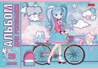 Альбом А4 20л скоба "Неко-Тян аниме"  пл. 100 гр/м