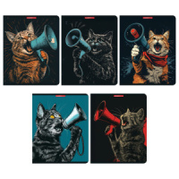 Тетрадь А5  96л кл. Полиграф Принт "КотоКрик" ВД-лак