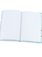 Блокнот А6 7БЦ  48л "Лучшие друзья. Девочка с собачкой" клетка, глянц.лам.