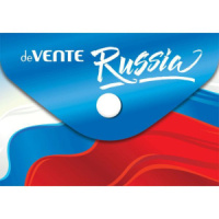 Конверт на кнопке А7 0,15мк Russia", непрозр. с рисунком