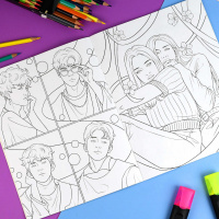 Раскраска "В стиле K-Pop" А4 16 стр.