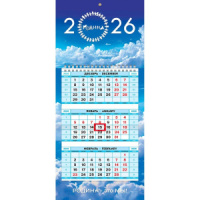 Календарь Трио МИНИ  195*440мм на 2026г.  Родина
