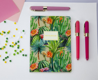Записная книжка А5  40л. картон, мягк.пер. "Flora. Кактусовый рай" кл.