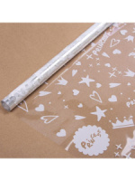 Пленка прозрачная с рисунком "Принцесса"" белая 40мкм  0,7*7,5м