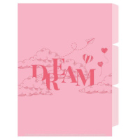 Папка уголок 3-х уровн. А4 "Мечтай" 220*310мм, пластик