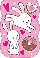 Закладка магнитная мини Зайки