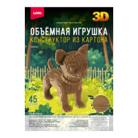 Конструктор 3D из картона "Собачка" 45 дет.