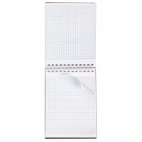 Блокнот А6 пласт.обл.  80л "Velvet. Бордо" гребень, кл.