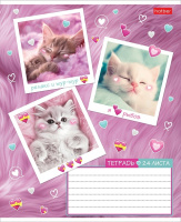 Тетрадь А5 24л кл. Hatber "Мяу-статусы" 5диз.в блоке, белизна 100%