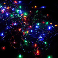 Гирлянда LED светодиодная 100 л. черный провод 9м, вьюн, 220В, мультицвет