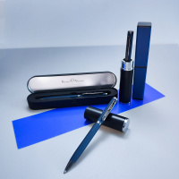 Ручка автомат. в футляре "Firenze. Синяя" шарик., 1,0мм, металл., синие чернила