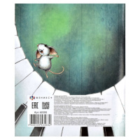 Тетрадь для нот А5 24л., расшир.нотный стан, скоба "Мышка на клавишах"