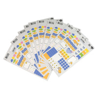 Наклейки бумажные для планирования 120*210мм  70шт "Герои с характером"