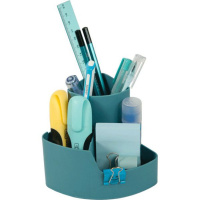 Подставка наст. "Corner" 11,5*11,5*12см , пластиковая, цвет бирюзово-серый