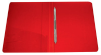 Папка с пружин. скоросш. пластик. 0,7мм красный