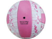 Мяч спортивный волейбольный 33см, размер 5,PVC, 260гр, розовый с белым НЕ НАДУТЫЙ