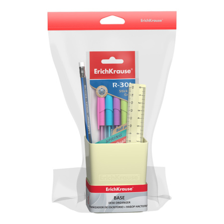 Настольный органайзер ЕК "Base" Pastel, желтый