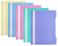 Скоросшив. пласт. прозр. верх.  голубой Pastel , 0.14/0.18