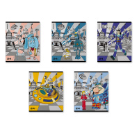 Тетрадь школьная ученическая ErichKrause Adrenaline Speed, 24 листа, клетка (в плёнке по 10 шт.)_MIX